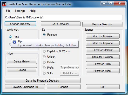 Mass renamer tooltip example