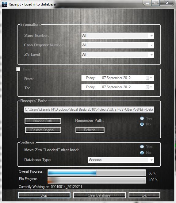 UltraPOS progress bars example